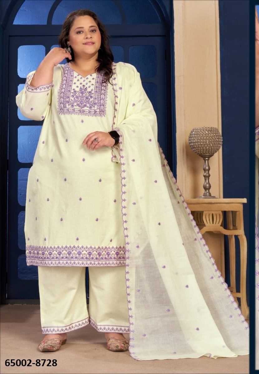 Cream Beautiful  Pure Cotton Salwar kamiz with dupatta