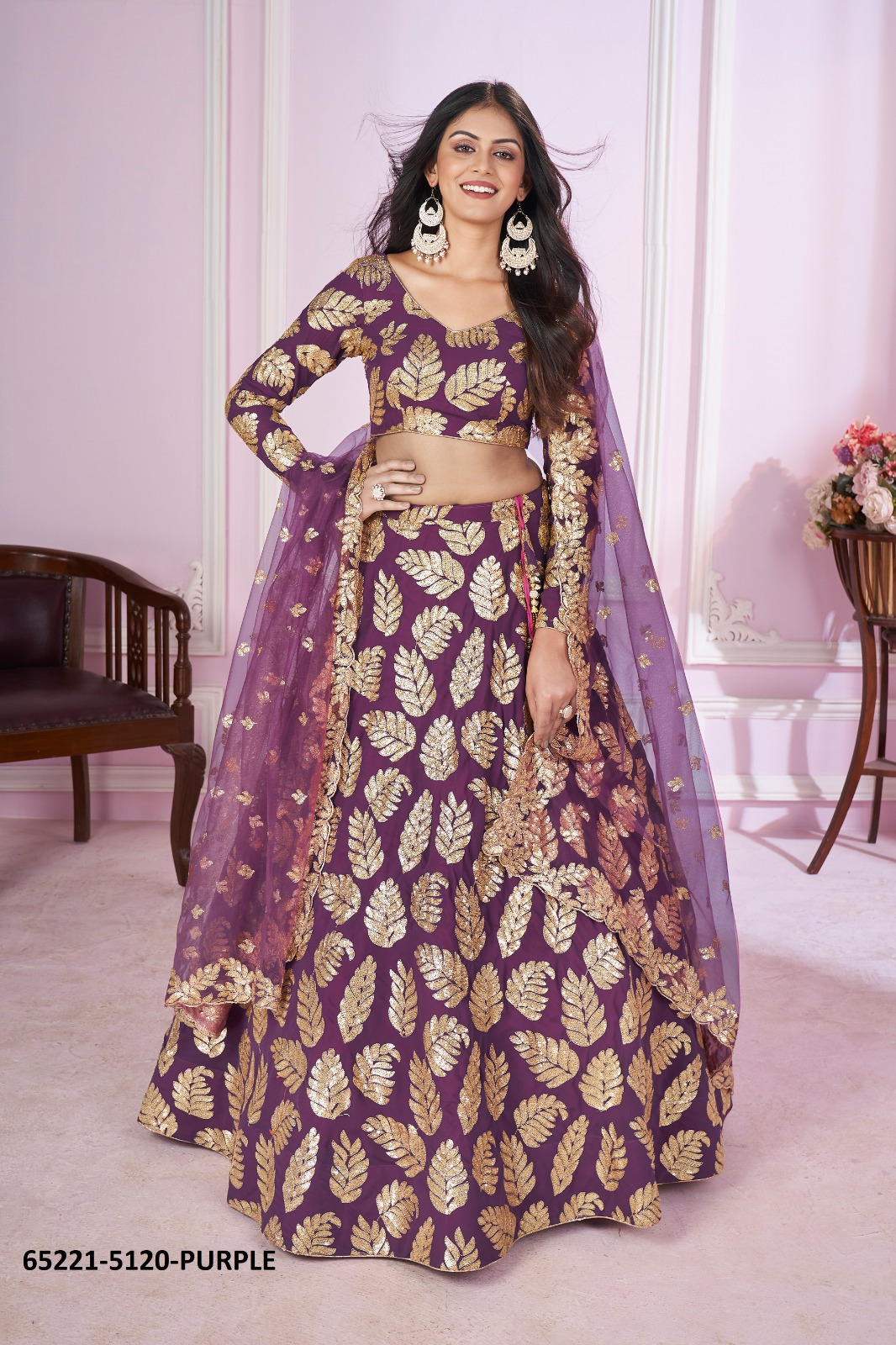 Amazing Magenta lahengha choli