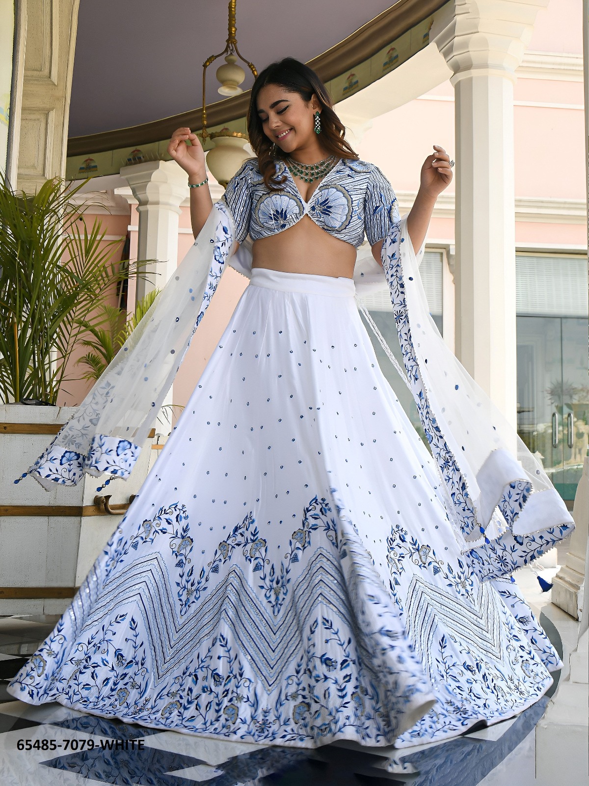 Modern Stylish Lahenga Choli in White