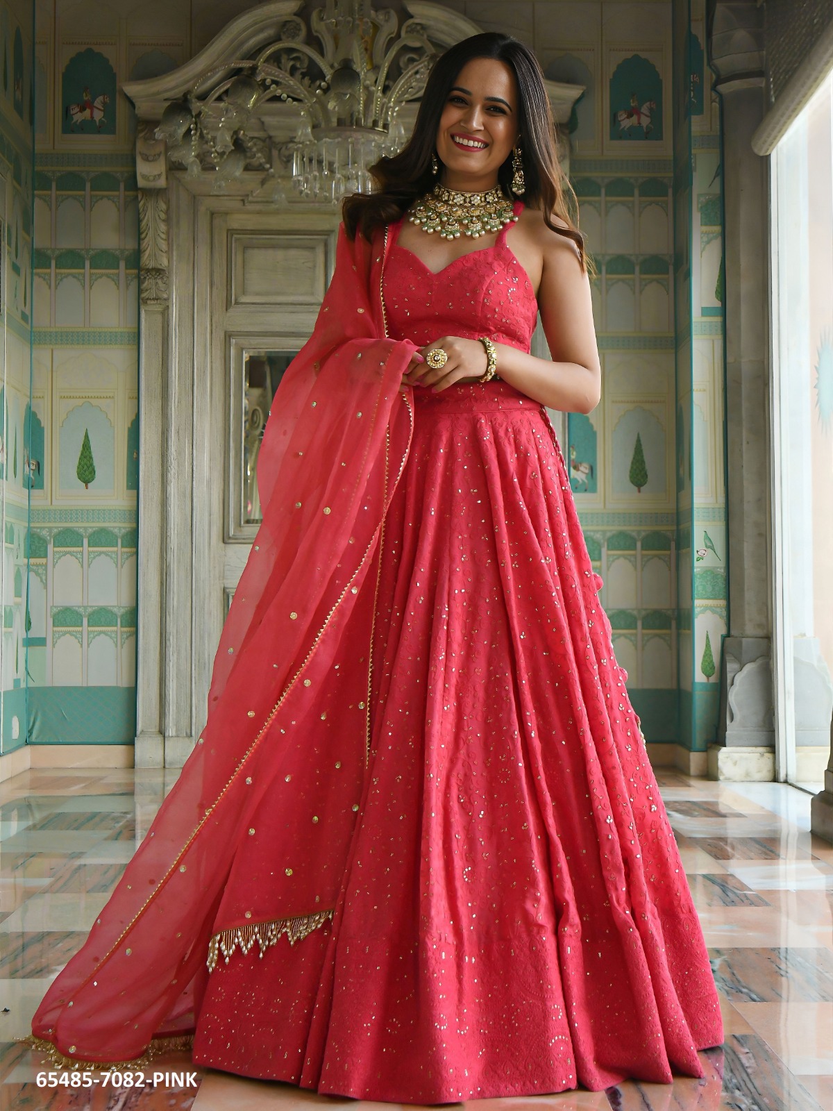 Stunning Pink Lahenga choli