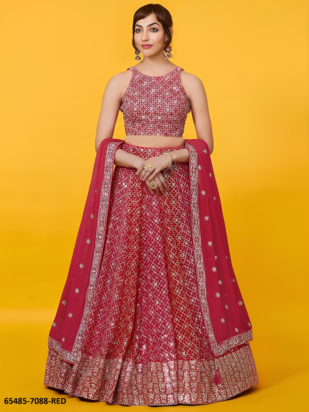 Stunning  Lahenga  in Red