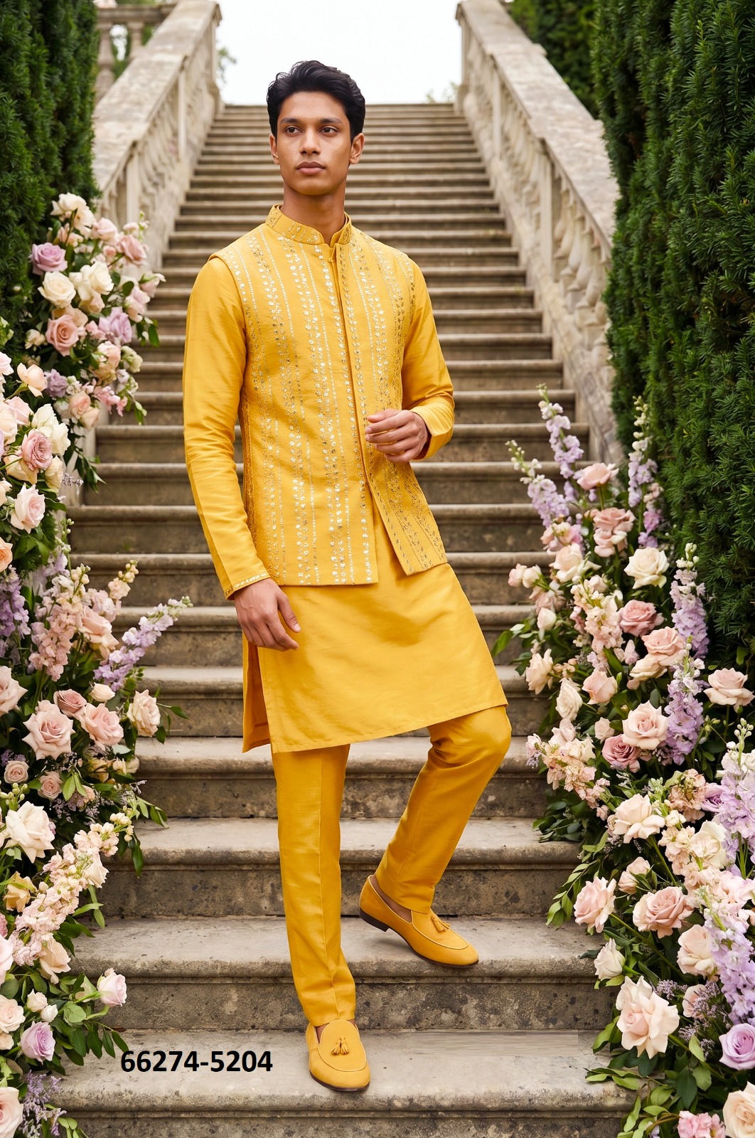 Mens Kurta  Pajama 3 Piece